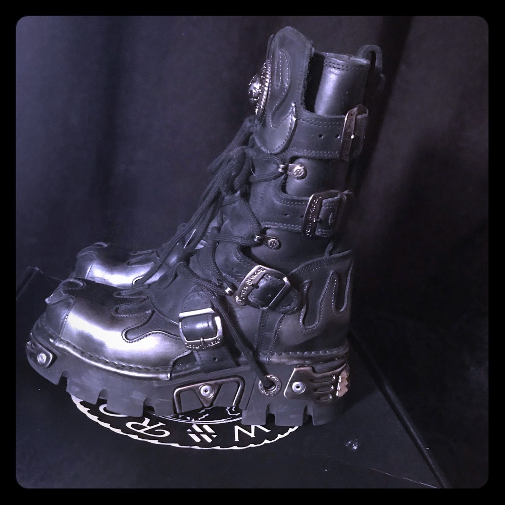 New Rock Reactor Flame Boots 7 8 38  Burning Man